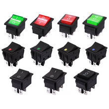 50pcs 4Pin 16A 250V KCD4 Light Rocker Switch 20A 30A 6Pin ON OFF Push Button Switch Red Green Blue Electric Power Switch 25*32MM 2024 - buy cheap