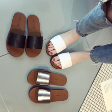 Sandalias de plataforma para mujer, chanclas cómodas con punta abierta, zapatos planos, 2018 2024 - compra barato
