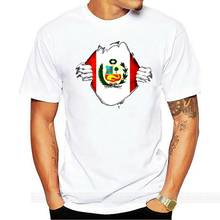 Забавная Мужская футболка, белая футболка, черная футболка с флагом Перу, футболка Proud перуанская Мужская Летняя Повседневная хлопковая модная футболка с дизайном 2024 - купить недорого