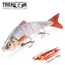 TREHOOK 12cm 16g 3-Segments Jointed Bait Fishing Lures Sinking Wobblers Pike Artificial Bait Hard Swimbait Crankbait Sea Fishing 2024 - buy cheap