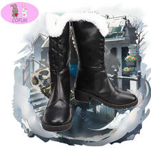 Arknights Pramanix-zapatos de Cosplay para mujer, botas para Halloween, Carnaval, juego personalizado, cuero sintético, negro 2024 - compra barato
