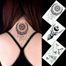 Водостойкая Временная тату-наклейка, олень, луна, цветок, холм, тронг, маленькая художественная тату, флэш-тату, искусственная татуировка для женщин, мужчин, девочек 2024 - купить недорого
