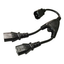 IEC 320 C14 Male Plug  to 2 x C13 Female Splitter Power Cord, Single C14 to Dual C13 Y Type  Adapter Cable , 4pcs ,Free shipping 2024 - buy cheap