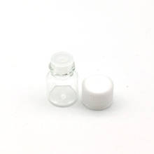 Mini botella transparente de aceite esencial, viales de vidrio de 1ml, con reductor de orificio y tapa, 10 Uds. 2024 - compra barato