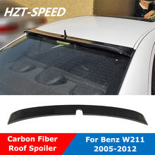 Amg estilo fibra de carbono material spoiler traseiro telhado asa para benz w211 e240 e280 e320 e350 kit corpo do carro 2005-2012 2024 - compre barato