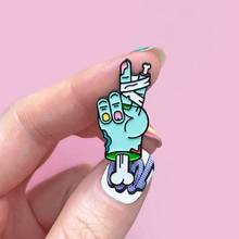 Zombie Finger Enamel Lapel Pins Button Victory Badges Brooches Men Women Jewelry Accessories Gift for Bag Jeacket 2024 - buy cheap