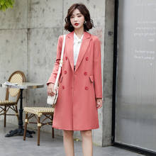 Trench Coat Women Spring Autumn New British Popular Overcoat Temperament Casual Double-breasted Red Slim Windbreaker Female E250 2024 - buy cheap