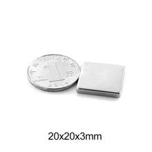 5/10/20/30/50PCS 20x20x3 Quadrate Permanent Magnets N35 Block Neodymium Magnet 20x20x3mm Powerful Strong Magnetic Magnet 20*20*3 2024 - buy cheap