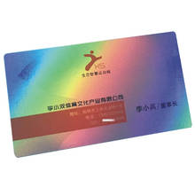 Creative Material 0.38MM Holographic PVC Business Card Printing 2024 - buy cheap