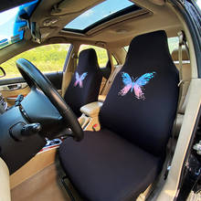 Universal Butterfly Print Car Front Seat Covers High Back Bucket Seat Cover Fit Most Cars, Trucks, SUVS, 2 PCS Auto Seat Covers 2024 - buy cheap