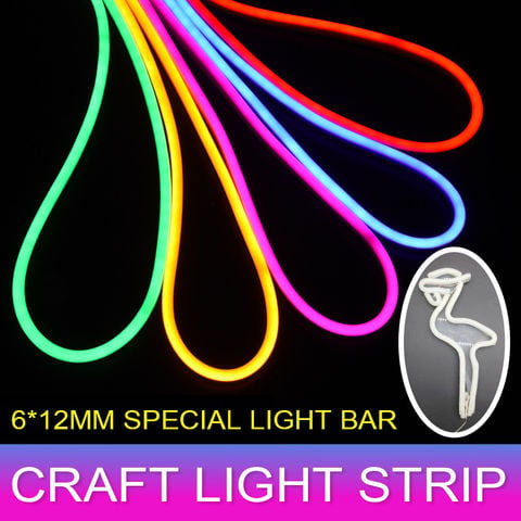 colorful DC 12V SMD2835 Flexible LED Strip Waterproof Neon Lights Silicone Tube 1m-5m US Led Light Tape Flexible Lamp Diode 2022 - buy cheap