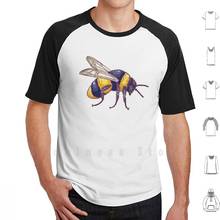 T camisa de trabalho 6xl algodão legal t mel guardião bumblebee abelha inseto jardim padrão romântico natureza alimentos saúde amarelo 2024 - compre barato