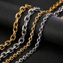 Mens Necklaces Chains Stainless Steel Gold Silver Color Necklace for Men Women Rolo Jewelry 2/3/4.5/6/7/9/10mm Width 2024 - buy cheap