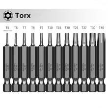 Brocas de destornillador Torx magnéticas, destornillador eléctrico de vástago hexagonal de 1/4 pulgadas, herramienta de controlador de potencia, 10 Uds. 2024 - compra barato