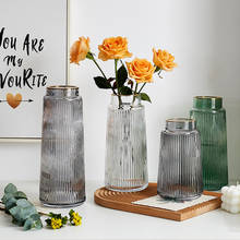 Nordic Living Room decorative Glass Vase table vases modern Transparent Dried flower Vases home decoration Table Decor Tall Vase 2024 - buy cheap