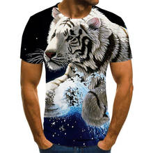 Fashion Trend 3D printing Tiger Men  T-Shirt Casual O-Neck Summer Selling Short Sleeve Oversized T-Shirt Comfortable StreetTops 2024 - buy cheap