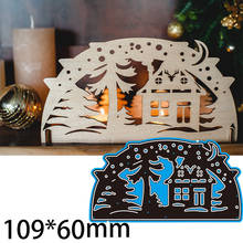 New Metal Cutting Dies Scrapbooking Winter House DIY Album Paper Card Craft Embossing Stencil Decoration 109*60mm 2024 - buy cheap