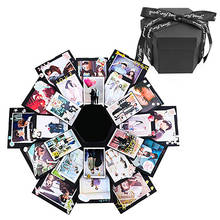 Взрывной фотоальбом DIY скрапбукинга шестиугольная Взрывная коробка День Святого Валентина День рождения коробочка с сюрпризом подарок для девушки 2024 - купить недорого