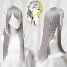 IDOLiSH7-Peluca de cabello sintético para Cosplay, pelo de Color gris mezclado Re:vale YUKI, 70cm + gorro de peluca 2024 - compra barato