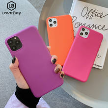 Lovebay Superior Phone Case For iPhone 11 Pro X XR XS Max 7 8 6 6s Plus Candy Solid Color Frosted Matte Case Soft TPU Back Cover 2024 - buy cheap