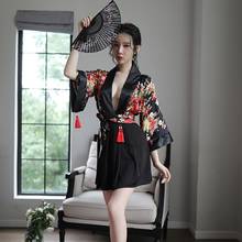 Camisola japonesa sexy kimono yukata para mulheres, casaco japonês floral da moda, cardigan haori, roupas de dormir, pijamas japoneses 10319 2024 - compre barato