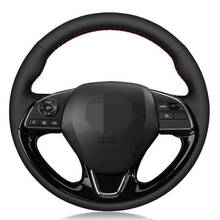 Car Steering Wheel Cover DIY Black Artificial Leather For Mitsubishi ASX Mirage 2016-2019 Outlander 2015-2019 Eclipse 2017-2019 2024 - buy cheap