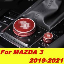 For Mazda3 Mazda 3 2019 2020 2021 multimedia Air conditioning knob ring protection cap Decorative circle car accessories 2024 - купить недорого