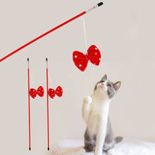 Brinquedo interativo divertido para gatos, brinquedos para gatos, bastão de plástico e corda elástica 2024 - compre barato