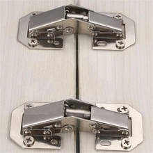 Cabinet Door Hinges Spring Frog Cabinet Hinges No Drilling Hole Furniture Hardware Kitchen Cabinet Support 2024 - buy cheap