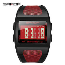 SANDA Fashion Simple Digital Watch Resin Band Multi-functional Electronic Clock Sports Business Men Match Relogio Masculino 222 2024 - buy cheap
