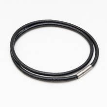1PCS 3mm Black Leather Cord Necklace Cord Wax Rope Lace Chain With  Copper buckle Rotary Clasp For DIY Necklaces Jewelry 2024 - buy cheap
