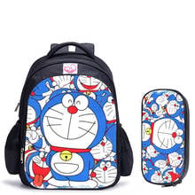 16 Inch Doraemon Children Backpack Lovely Schoolbag Boys and Girls Orthopedic Backpack Pencil Bag Sets 2024 - buy cheap