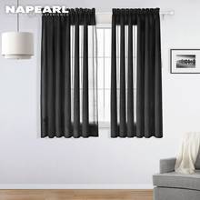 NAPEARL Short Curtains Solid Drops for Living Room All Match Tulle Sheer Kitchen Windows Transparent Fabric Modern Style Thread 2024 - buy cheap