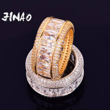 JINAO-Anillo de alta calidad con colgante de circonia cúbica, joyería de Color dorado, estilo Hip Hop, Rock 2024 - compra barato