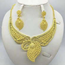 Presente de noiva estilo nigeriano, conjunto de joias com miçangas douradas, estilo dubai, femininas 2024 - compre barato