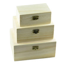 Wooden Treasure Chest Wood Jewelry Storage Decoupage Craft Box Memory Crafts 2024 - buy cheap