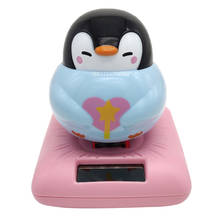 Solar Powered Dancing Penguin Animal Figure Bobble Head Toy, Home Desk Decoration 2024 - buy cheap