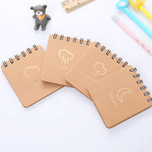 Cute Moon Rain Rollover Mini Portable Coil Notepad NoteBook School Office Supplies Gentleman Mustache Diary NoteBook Defter Book 2024 - buy cheap