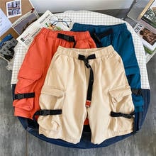 Harajuku Casual Men Cargo Shorts Summer 2021 Fashion Mens Work Shorts Men's Sport Short Pants 2024 - buy cheap