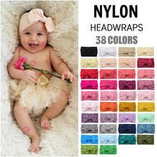 Diadema de nailon de 38 colores para bebé, Niña y niño, turbante suave con lazo, cintas para el pelo, accesorios para el cabello para bebé 2024 - compra barato