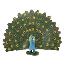 Figura de pavo real de pie, animales realistas, regalo ornamental, regalos 2024 - compra barato
