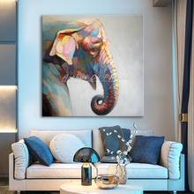 Arthyx pinturas de arte decorativa moderna pintados à mão elefante animais pintura a óleo sobre tela sala estar decoração casa parede fotos 2024 - compre barato