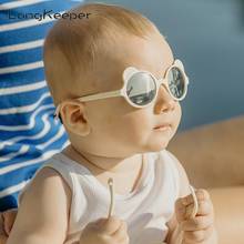 LongKeeper Fashion Round Kids Sunglasses Bear Shaped Sun Glasses Baby Children UV400 Sport Goggle Girls Boys Oculos De Sol 2024 - buy cheap