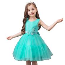 Летнее кружевное платье для маленьких девочек; праздничное платье для дня рождения для девочек; платье принцессы с цветочным узором для девочек на свадьбу; одежда для детей; vestidos 2024 - купить недорого
