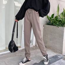 Women Casual Velvet Pants Autumn Winter Lady's Thick Wool Pants Women's Clothing Lace-up Long Trousers 2024 - buy cheap