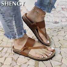 2020 Women Sandals Roma Style Summer Shoes Women Flat Sandals Beach Shoes Pu Flip Flops Plus Size Outdoor Party Shoes 2024 - buy cheap