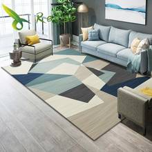 Alfombra lavable de arte moderno para sala de estar, tapete de piso geométrico lavable, alfombra para sala de estar y dormitorio 2024 - compra barato