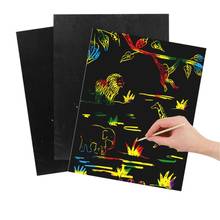 Scratch Art Set, 50 Piece Rainbow Magic Scratch Paper for Kids Black Scratch Off 2024 - buy cheap
