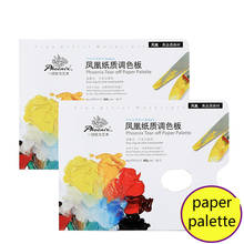 Paleta de papel para Artista de acuarela, Paleta de pintura acrílica al óleo Gouache, 36 hojas, profesional 2024 - compra barato