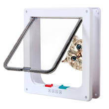 Bloqueável Gatinho Cat Dog Flap Porta de Segurança Da Porta ABS Plástico S/M/L Animal Cão Pequeno Gato de Estimação portão Porta Pet Fornecimentos 2024 - compre barato